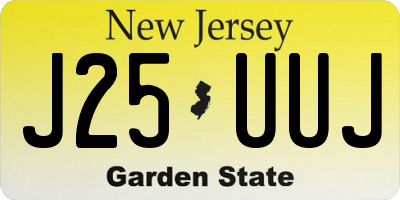 NJ license plate J25UUJ