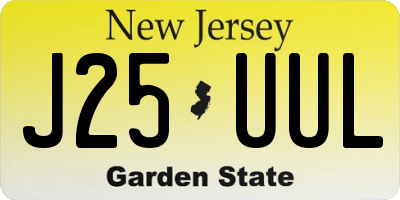 NJ license plate J25UUL