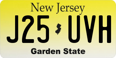 NJ license plate J25UVH