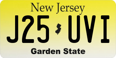 NJ license plate J25UVI