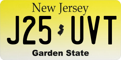 NJ license plate J25UVT