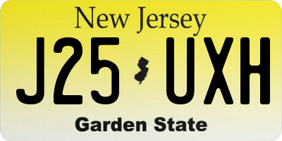 NJ license plate J25UXH