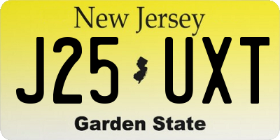 NJ license plate J25UXT