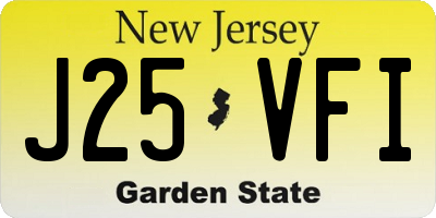 NJ license plate J25VFI