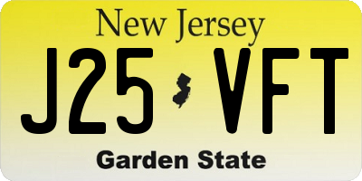 NJ license plate J25VFT