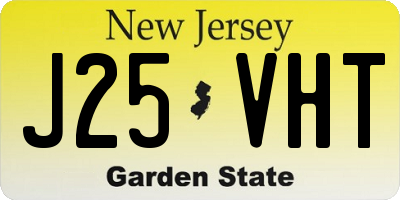 NJ license plate J25VHT