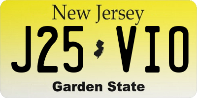 NJ license plate J25VIO