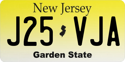 NJ license plate J25VJA