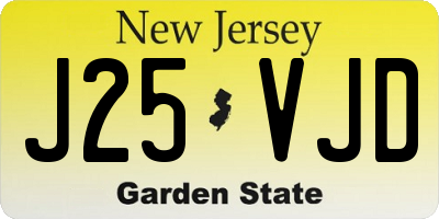 NJ license plate J25VJD