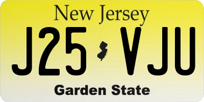 NJ license plate J25VJU