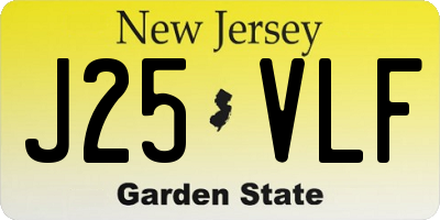 NJ license plate J25VLF
