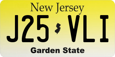 NJ license plate J25VLI