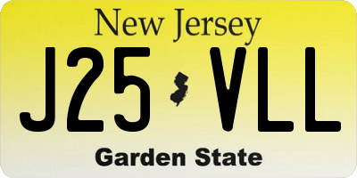 NJ license plate J25VLL