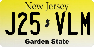 NJ license plate J25VLM