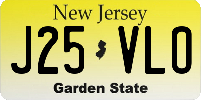 NJ license plate J25VLO