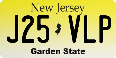 NJ license plate J25VLP