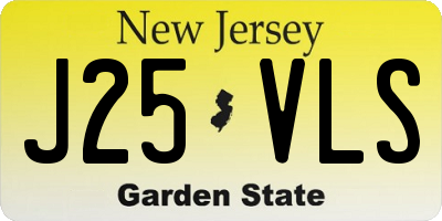NJ license plate J25VLS