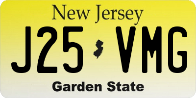 NJ license plate J25VMG