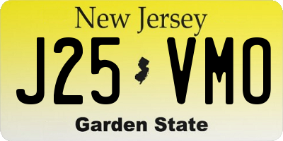 NJ license plate J25VMO