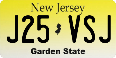 NJ license plate J25VSJ