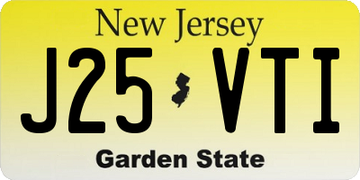 NJ license plate J25VTI