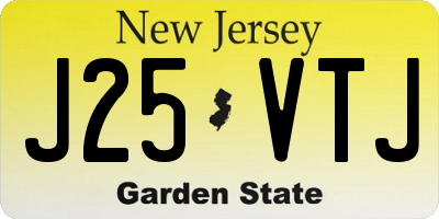 NJ license plate J25VTJ