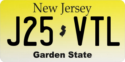 NJ license plate J25VTL