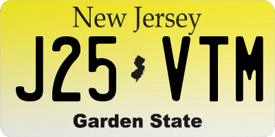 NJ license plate J25VTM