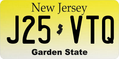NJ license plate J25VTQ