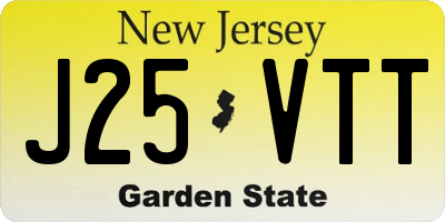 NJ license plate J25VTT