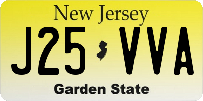 NJ license plate J25VVA