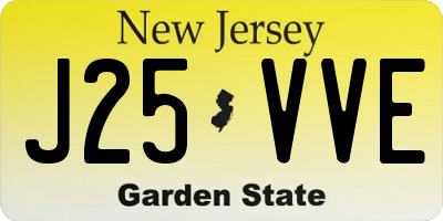 NJ license plate J25VVE