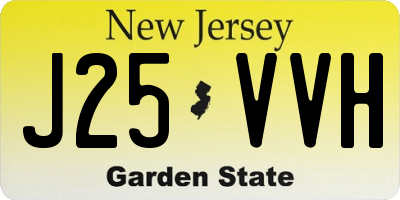 NJ license plate J25VVH