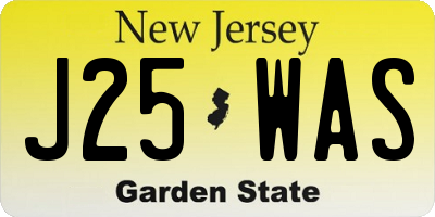 NJ license plate J25WAS