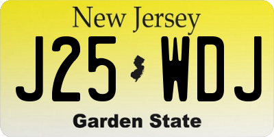 NJ license plate J25WDJ