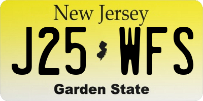 NJ license plate J25WFS