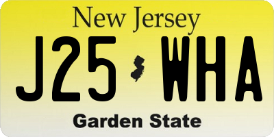 NJ license plate J25WHA
