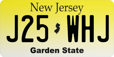 NJ license plate J25WHJ