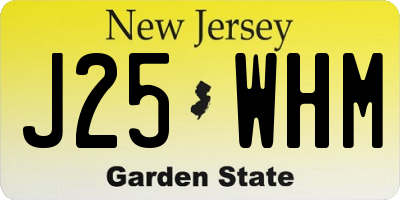 NJ license plate J25WHM