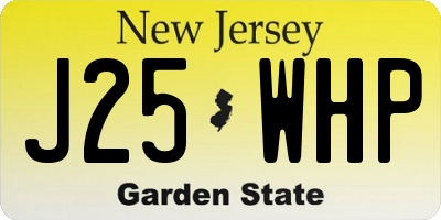 NJ license plate J25WHP