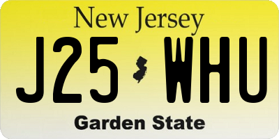 NJ license plate J25WHU