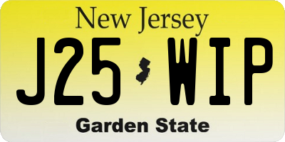 NJ license plate J25WIP
