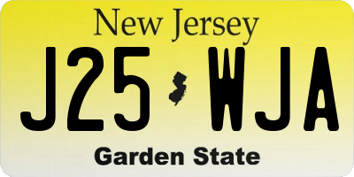 NJ license plate J25WJA