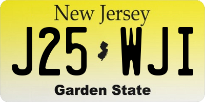 NJ license plate J25WJI