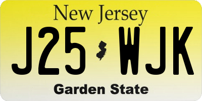 NJ license plate J25WJK