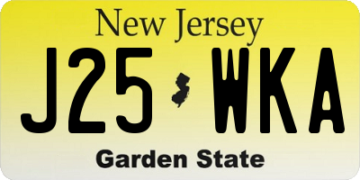 NJ license plate J25WKA