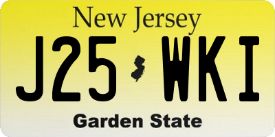 NJ license plate J25WKI