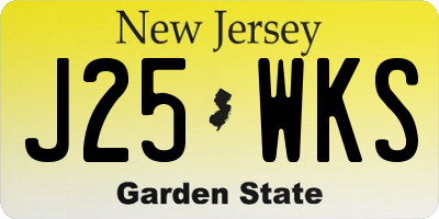 NJ license plate J25WKS