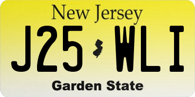NJ license plate J25WLI
