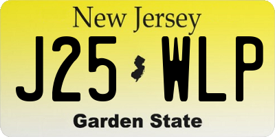 NJ license plate J25WLP